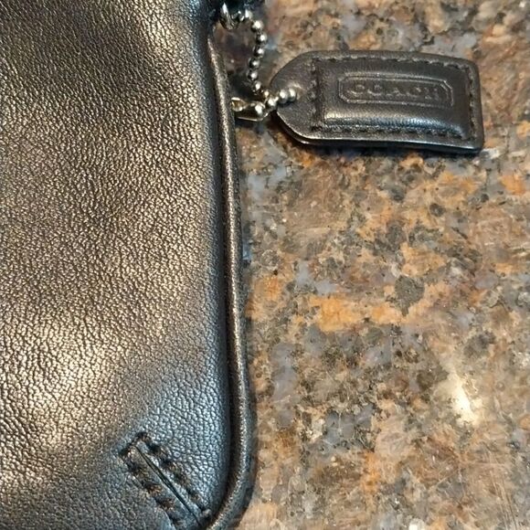 COACH Elegant Black Leather Wristlet - Picture 2 of 6